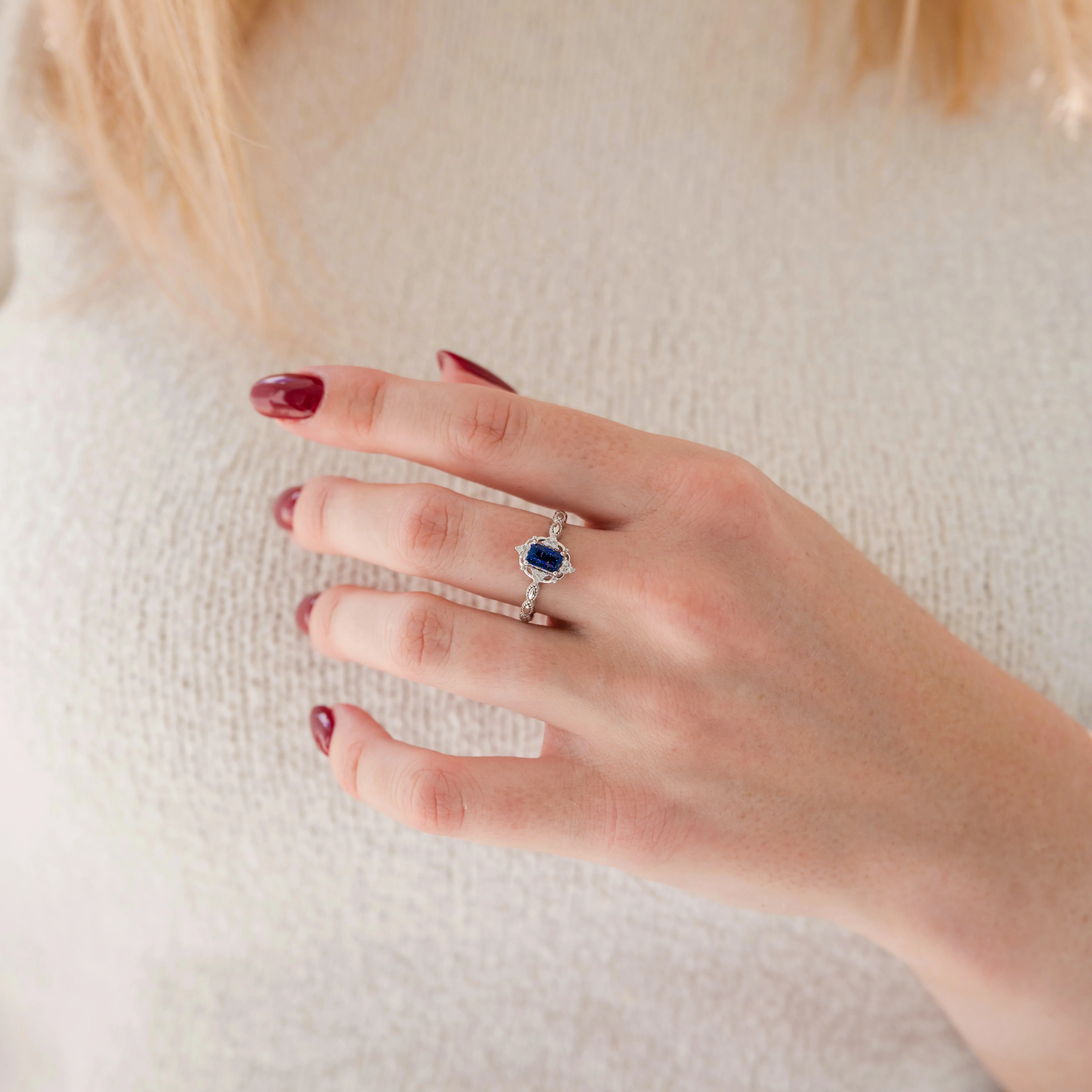 Galaxy Sandstone Starry Night Couples Ring Set - Image 5