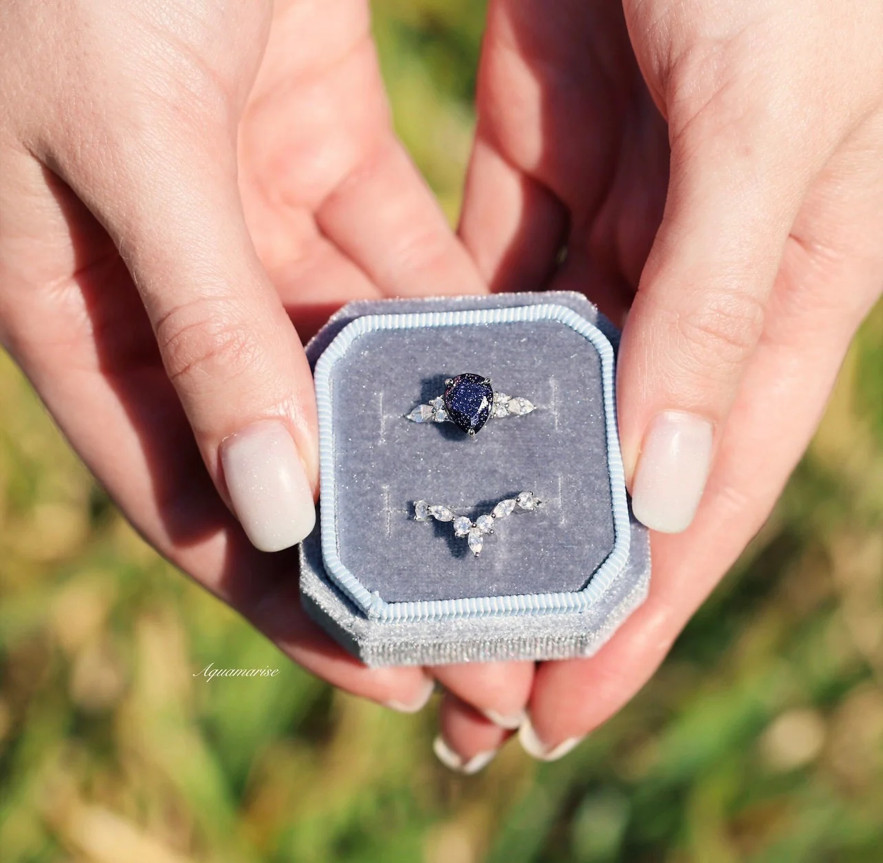 Evelyn Starry Night Ring Set in Sterling Silver - Image 3