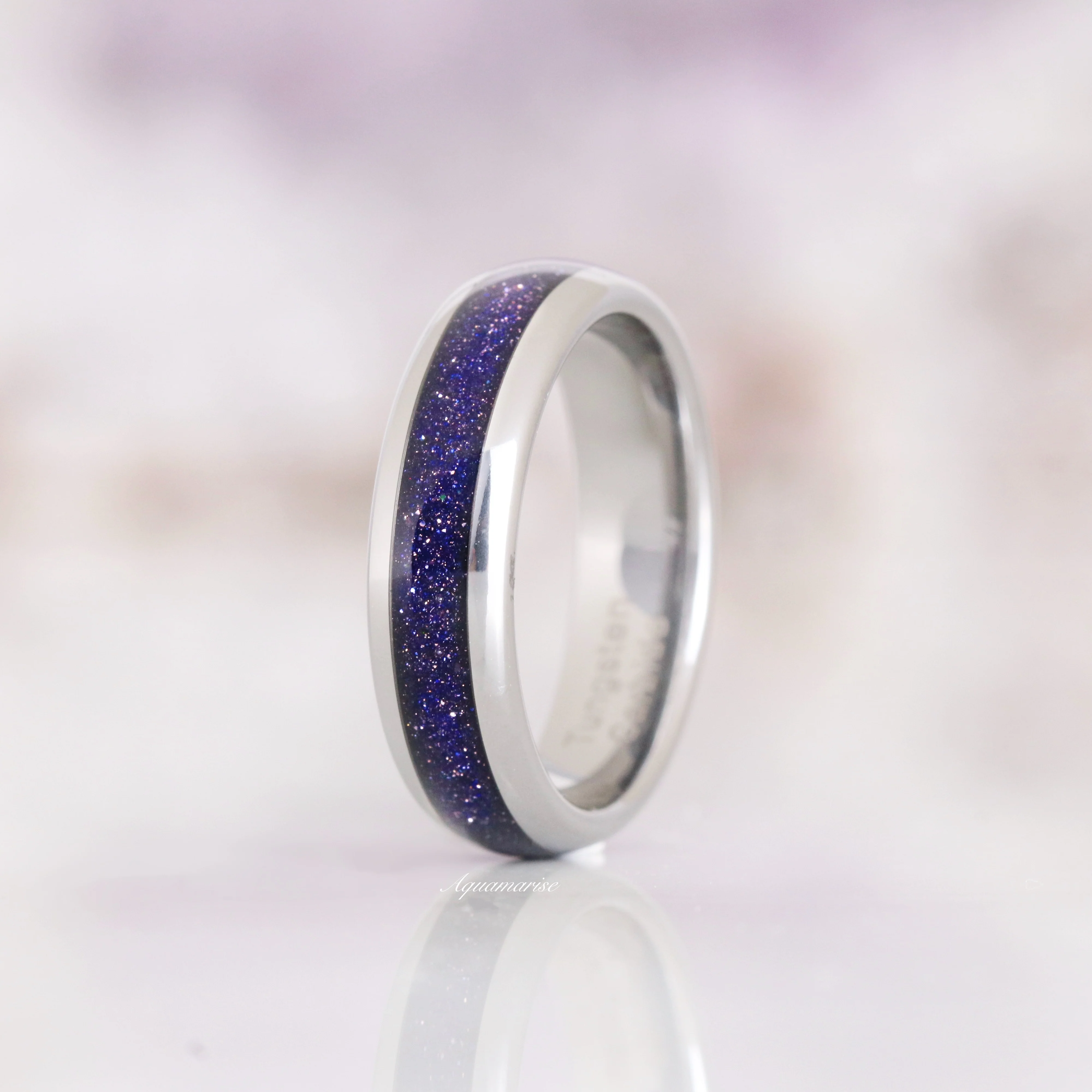 Starry Night Wedding Band in Tungsten Carbide (6mm) - Image 5
