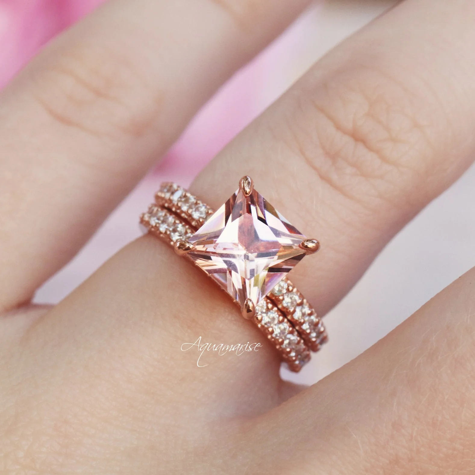 Diamond Wedding Band in 14K Rose Gold Vermeil (2mm) - Image 4