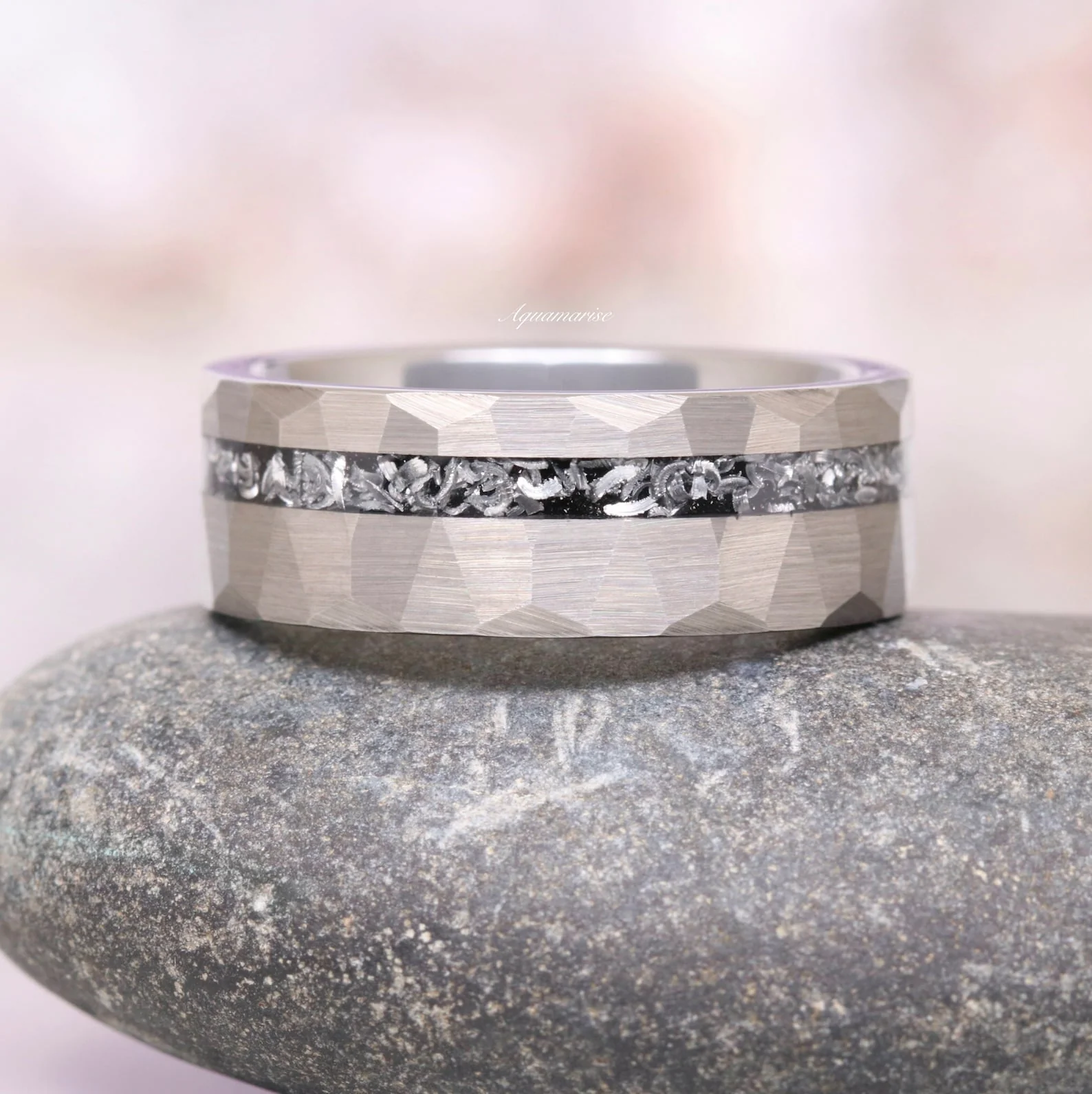 Skye Kite® Galaxy Salt & Pepper (Herkimer Diamond) and Meteorite Couples Ring Set - Image 4