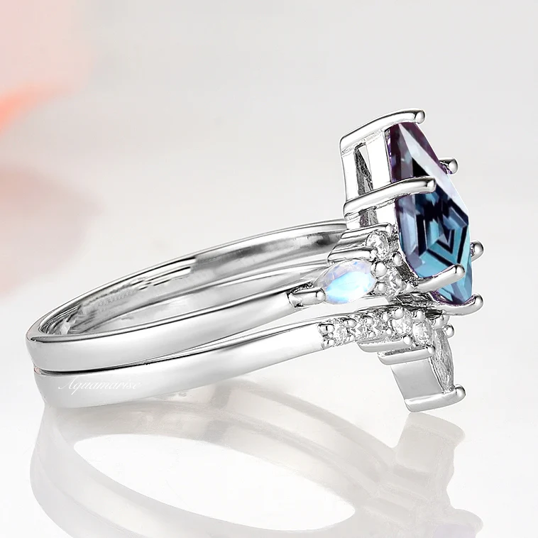 Skye Kite® Alexandrite & Moonstone Ring Set in Sterling Silver - Image 6