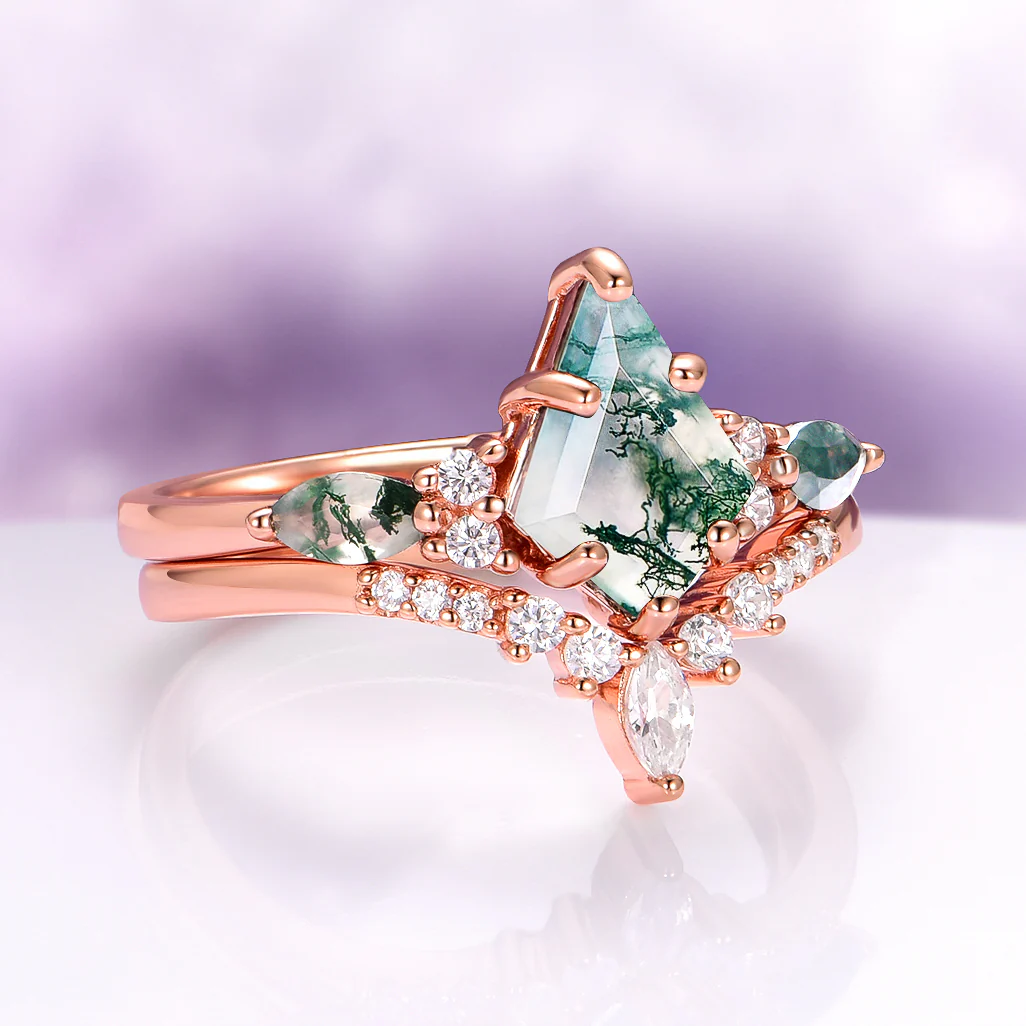Skye Kite® Moss Agate Couples Ring Set - Image 7