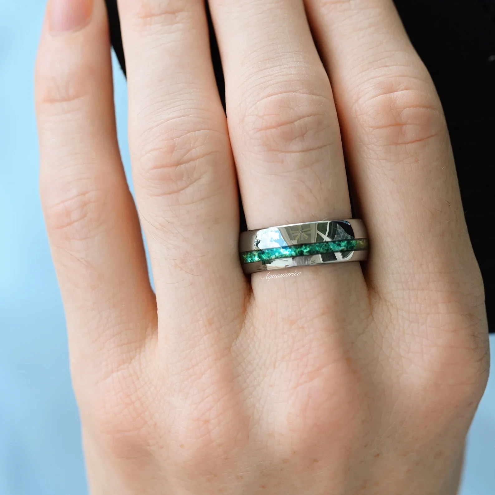 Skye Kite®  Moss Agate Couples Ring Set - Image 4