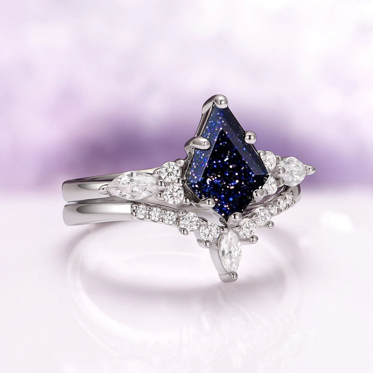 Skye Kite® Starry Night Ring Set in Sterling Silver - Image 3